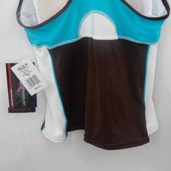 Mesh Swim Tankini ZeroXPosure Teal/Brown/White NWT (SW014) - Picture 7 of 9
